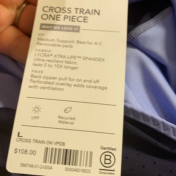 Athleta Cross Train One Piece Swimsuit XL - Picture 6 of 7